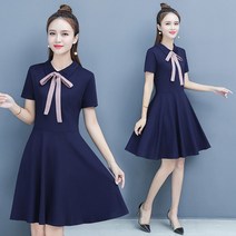 리본 원피스 정원 선생님 작업복 여성 여름 교사원 유니폼 교복 미용원 직업 유치원 의류 4999031246