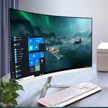 27 인치 144Hz Uhd 모니터 세트 PC 데스크탑 144hz 곡선 4K 144hz 게임용 모니터 27inch, CN, 블랙 4k 60hz 플랫