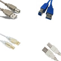 초고속 2.0 3.0 USB B타입 HP 엡손 프린터 케이블 분배기 허브 하드 연결선, A02 2.0 USB B타입 고급형 4.5M