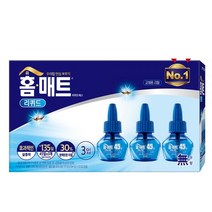 헨켈 모기약 홈매트/홈키파 리퀴드 블루 리필 3개입homesolution2, 3.스위치 훈증기+리필3입