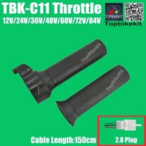Bafang 모터 스로틀 Ebike 트위스트 그립 TBK-C11 핸드바 Julet WP 플러그 SM Higo 2.8 포함 22.2mm, [01] 2.8 Plug