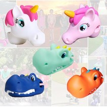 라돈안전 킥보드헤드 유아 어린이 키즈 스쿠터 동물 공룡 유니콘 킥보드악세사리, 드래곤(오렌지)