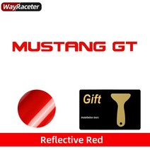 자동차 차량용 앞유리 데칼 후면 윈드 스크린 윈도우 스티커 1개 포드 머스탱 GT 셸비 GT500 S550 악세사리, 15 Reflective red