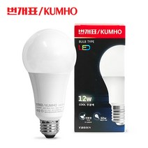 오스람 장수 금호 번개표 두영 LED 전구 램프 8W 9W 10W 12W 11W 15W 볼전구 볼램프 삼파장, 금호 ELBA LED전구 12W 주광색(흰빛), 1개