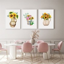셀러허브 감성 수채화 해바라기 그림 액자 No1 10 캔버스 20호, 8번／20호53x73cm(캔버스액자옆면검정)