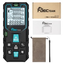 레이저측정Decteam 레이저 거리 측정기 lcd 디지털 레이저 거리 측정기(330ft100m165ft50m 390ft120m) 각도 센서 측정 도구 포함, d8-lm, 50m