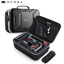 Mumba 닌텐도 스위치 수납케이스 여행 휴대용 가방 대용량 초대형 수납 가방, 블랙