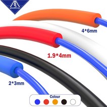 3D 프린터 부품 MellowPTFE 튜브 Teflonto 1.75mm/3.0mm TLFeeder Ender 3 Pr I3 보우덴 핫 엔드 압출기, [01] 1M ID 2MM OD 3MM, [04] Black