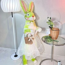 사람 크기 155cm 서있는 토끼 인형 모형 인테리어 소품 빵집 카페 꽃집 마스코트 홍보 장식, 풀컬러+화이트거즈스커트의경우