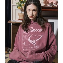 꼼파뇨 인피니티 피그먼트 스냅 후드티 후드티셔츠 더스티핑크