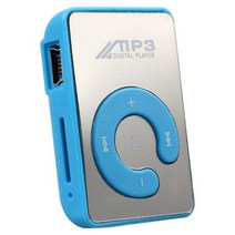 동영상플레이어 초소형라디오 미니 미러 클립 USB Mp3 음악 플레이어 학생 스포츠 러닝 뮤직 워크맨 울트라 씬 TF 카드 라우드 스피커 기능 MP3, [03] 파란