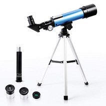 천체 망원경 어린이 초보자 망원경 천체 관측 90X 배율 360mm 초점 거리 50mm 구경 접안 렌즈 2개 1.5X 배로우 렌즈 천체 관측 야조 관찰 선물