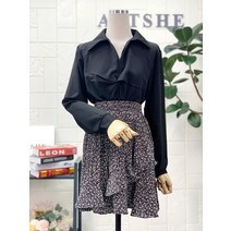 애티쉬 NEW 노버튼 앞꼬임 블라우스 BBS1R238