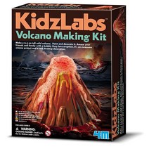 4M KidzLabs 화산 만들기 키트 - DIY 지질학 화학 실험실 STEM 장난감 어린이 및 청소년 남아 및 여아용 선물 모델: 3431, Volcano Making Kit