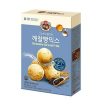 CJ더마켓 홈 베이킹 제과 제빵 빵 만들기 카페 디저트 아이 간식 오븐용깨찰빵믹스 초코 핫 케익 와플 브라우니 쿠키 머핀 깨찰빵 식빵 500G, 25개