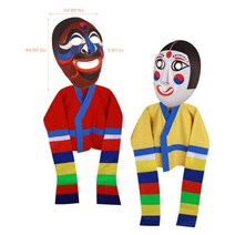 전통 탈춤 역할 놀이 양반탈 각시탈 의상 세트 12개