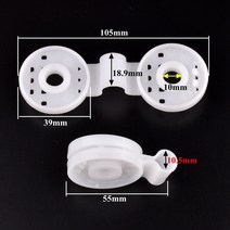 차광막 옥상 햇빛 그늘막 화이트/블랙 울타리 가리개 클립 온실 필름 차양 그물 클램프 야외 텐트 후크 확장 설치 집게 1 100 개, [01] 1 Piece, [01] White