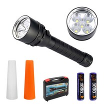 대륙의실수 LED 충전식 5구 수중랜턴 4800루멘 랜턴, 1세트