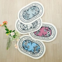 엔틱느낌 인테리어 러그 침실 신혼 자취원룸 발매트 (타원)