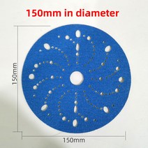 6인치 다공성 블루 샌딩 디스크 150mm 후크 및 루프 궤도 로터 연마 사포 페스툴 자동차 퍼티 도구에 적합, 01 P80_01 10 PCS