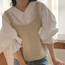 단색 백 레이스 업 니트 양복 조끼의 한국 버전 봄과 가을 틈새 디자인 민소매 양복 조끼 느슨한 조커 블라우스