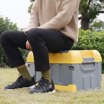 고급형 트렁크정리 박스 다용도 접이식 폴딩박스캠핑용품 그릴 화로대 불멍 정리함 감성 장비 의자컵홀더 어닝 소품 랜턴 차박 의자 테이블 텐트 캠핑, 조이엔점프 캠핑박스중형_진파랑
