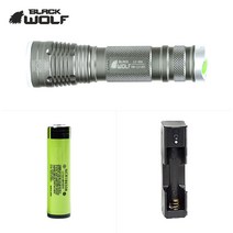 블랙울프 LC-858 자전거라이트 세트 캠핑랜턴 LED 라이트 손전등 후레쉬 18650, 기본세트, 3500mAh, 그레이