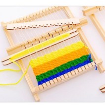베짜기 베틀 직조 위빙 틀 직조기 손뜨개 위빙 옷감 뜨게 키트 뜨개질 미니 diy 전통적인 나무 장난감 를위한 액세서리와 함께 수제 편직 기계, 01