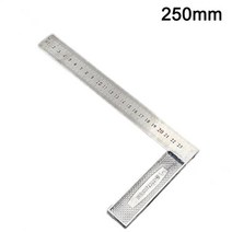 250mm/300mm 알루미늄 합금 사각형 눈금자 직각 측정 규칙 도구 각도 사각형 눈금자 90 두꺼운 핸들, CHINA, 250mm