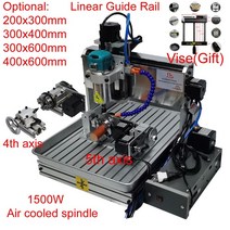cnc 조각기 레이저 5 축 CNC 6040 목재 라우터 1500W 4 금속 밀링 알루미늄 조각 기계 3040 PCB 조각사 물 탱크 포함, only control box, 400x600x100MM, 110V US Plug