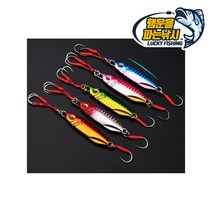 (행운을파는낚시) 웨폰 케이 메탈지그 (20g 30g 40g) 삼치 농어 갈치 볼락 고등어, 40g, 04. 레드