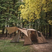 터널형텐트 터널 반고 텐트 캠핑 원터치 대형 자외선 차단, 카키