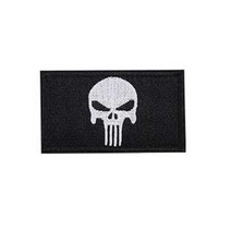 해골 벨크로 데코 가방 낚시 패치 와펜 셔츠 옷 등산, 1개, 블랙