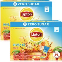 립톤 제로슈가 아이스티 믹스 복숭아 300g 60개입, 2개