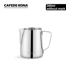 카페드 코나 바리스타 투수 거울 스테인레스 스틸 우유 용기 300ml 600ml 우유 거품 투수 for coffee latte art, 표가없는 300ml, 중국