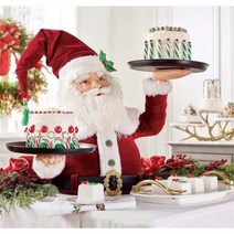 크리스마스 장식 데코 DIY 파티용품resin santa claus 스낵 트레이 425, lrzz, 접시와 함께, 1개