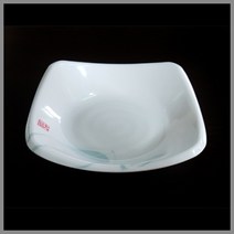 [대명멜라민] 뉴잎 멜라민 웰빙 사각찬기 (국내생산 멜라민 흰그릇 하얀그릇 업소용그릇), 1개, 찬기 3호