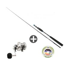 싸파 선상 장구통 원킬 문어 농어 침선 낚시 3종세트, 우핸들