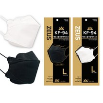 제우스 KF-94 3D 입체형 대형 황사 방역 마스크, KF-94 3D 대형 다크그레이 50매 (5매입), 5개