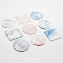 대리석 코스터 마블 씰링 받침대 실링 왁스 황동 인장 도장 스탬프 스티커 제작 만들기, 육각, 핑크