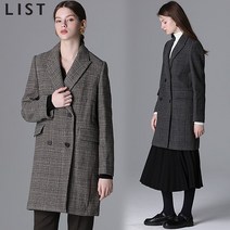 [리스트] 체크 울 더블 버튼 코트