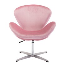 스완체어 예쁜 카페 에그 화장대 1인용 낮은 의자, 11번 오프 화이트알루미늄 합금 발팔걸이 없음