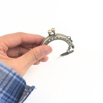 DIY 동전 지갑 1P 원데이클래스 오픈 파우치 소품 입구 원터치 마개 프레임 부자재 공예 주머니, A_금색