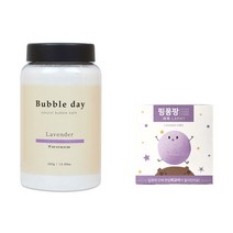 버블데이 입욕제 라벤더 파우더+핑퐁팡 라피 세트(라피120g+라벤더360g), 1세트