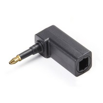 3.5mm 광 어댑터 디지털 오디오 케이블 90도 직각 미니 toslink TV 커넥터 Toslink, [01] Black