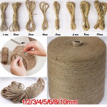 마닐라로프 와이어 안전 밧줄 천연 황마 꼬기 빈티지 로프 코드 끈 삼베 브라운 DIY 공예 선물 포장 원예, 02 2mmx20meter