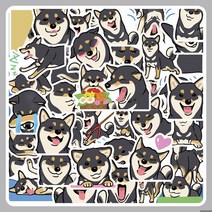 강아지스티커 시바견 블랙탄 폰꾸 폴꾸 다꾸 인스 캠핑 맥북 캐리어 아이패드 감성꾸미기, 시바견 스티커(40매)