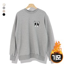 오마보이 남자 불독캐릭터 자수패치 기모 맨투맨