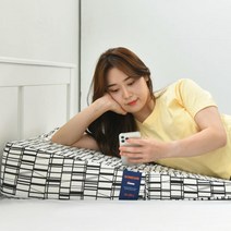 역류성 식도염 방지 베개 스트레칭 기능성 경사베개 웨지필로우, 블랙체크