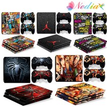 소니 플레이스테이션4 ps4 pro 전신스킨, PS4 PRO 네온 아트, 1개